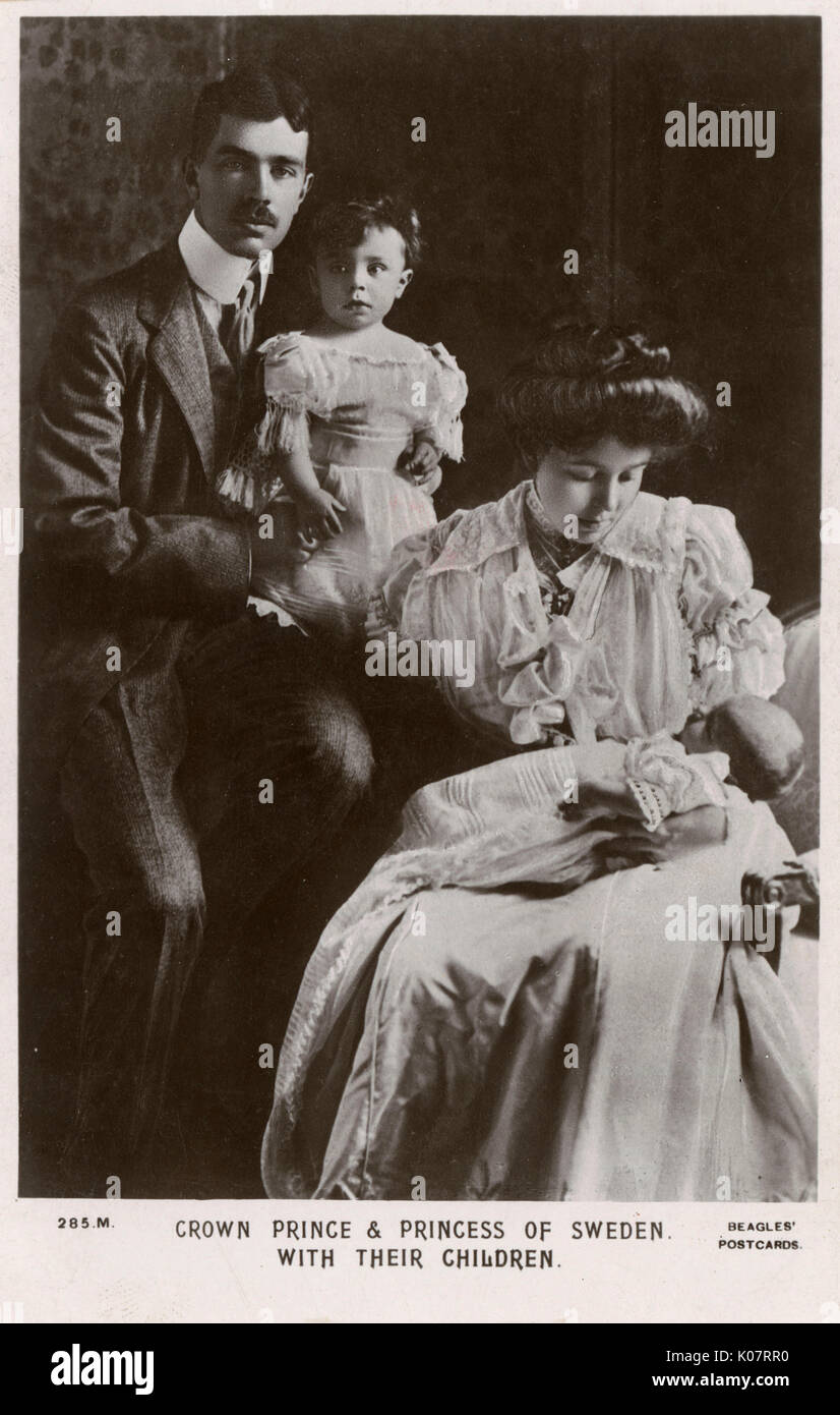 Prince héritier et princesse de Suède et leurs enfants Banque D'Images