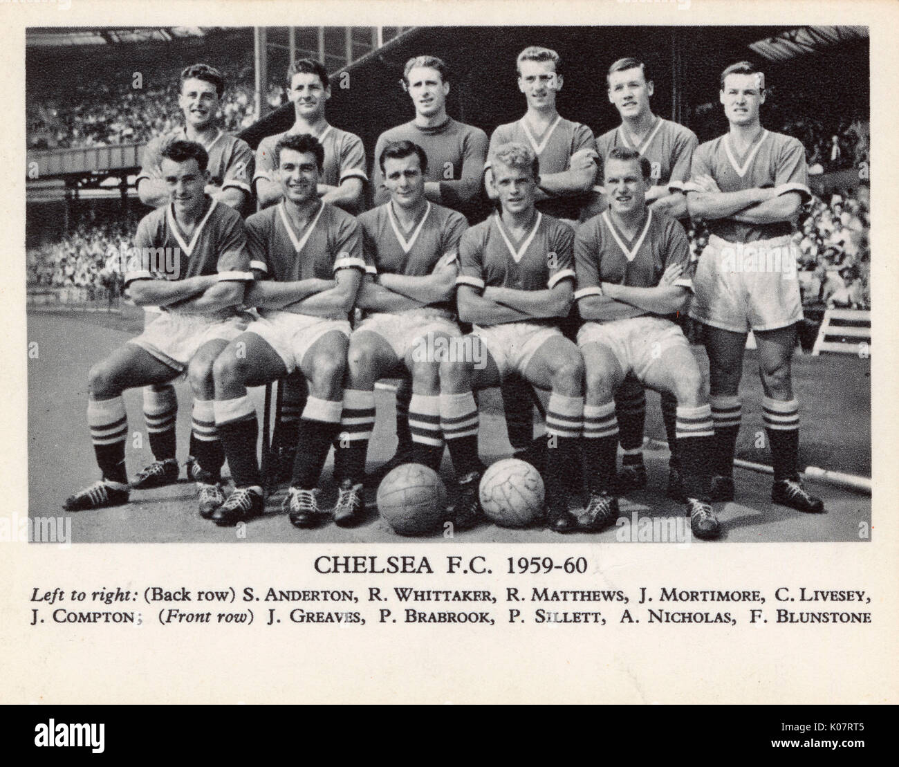 Chelsea football Club - saison 1959-1960 Banque D'Images