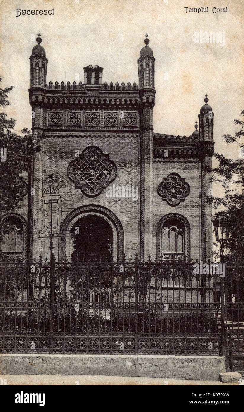 Bucarest, Roumanie - la Synagogue du Temple Choral Banque D'Images