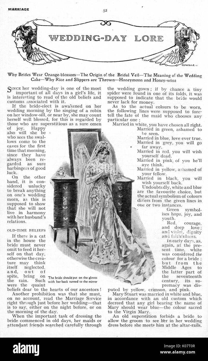 Une mariée se prépare pour son mariage Banque D'Images