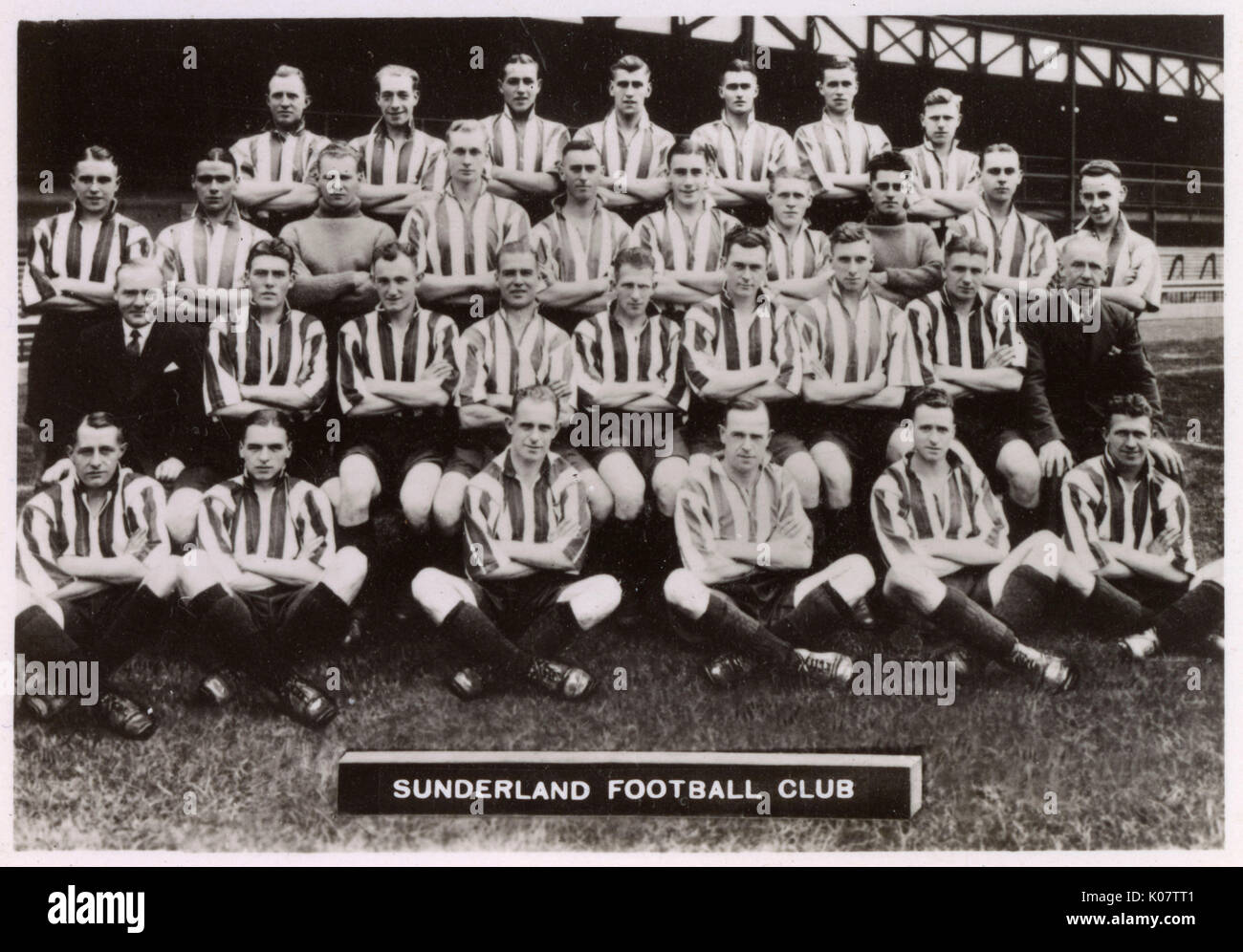 Équipe de football Sunderland FC 1934-1935 Banque D'Images