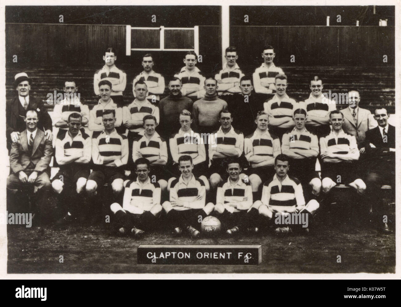 Équipe de football du Clapton Orient FC 1936 Banque D'Images