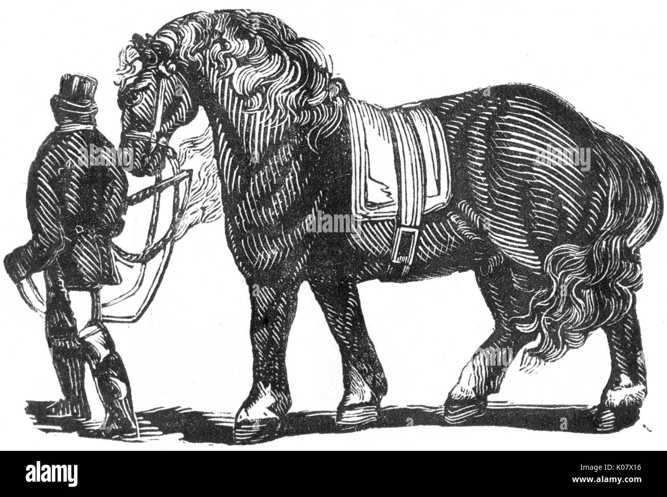 Homme menant un cheval, c.1810 Banque D'Images