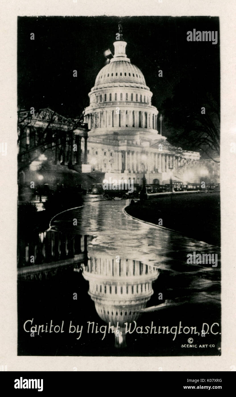 Washington DC, États-Unis - Capitole la nuit Banque D'Images