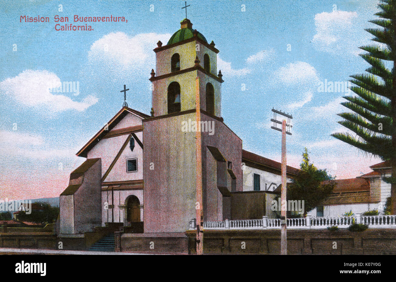Mission San Buenaventura, comté de Ventura, Californie, États-Unis Banque D'Images