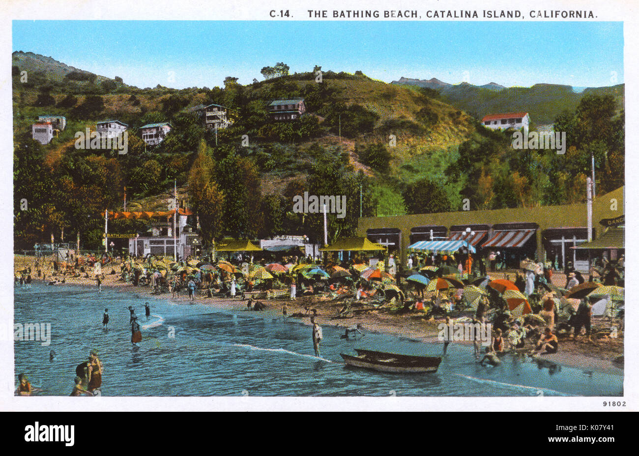 Plage de baignade, Santa Catalina Island, Californie, États-Unis Banque D'Images