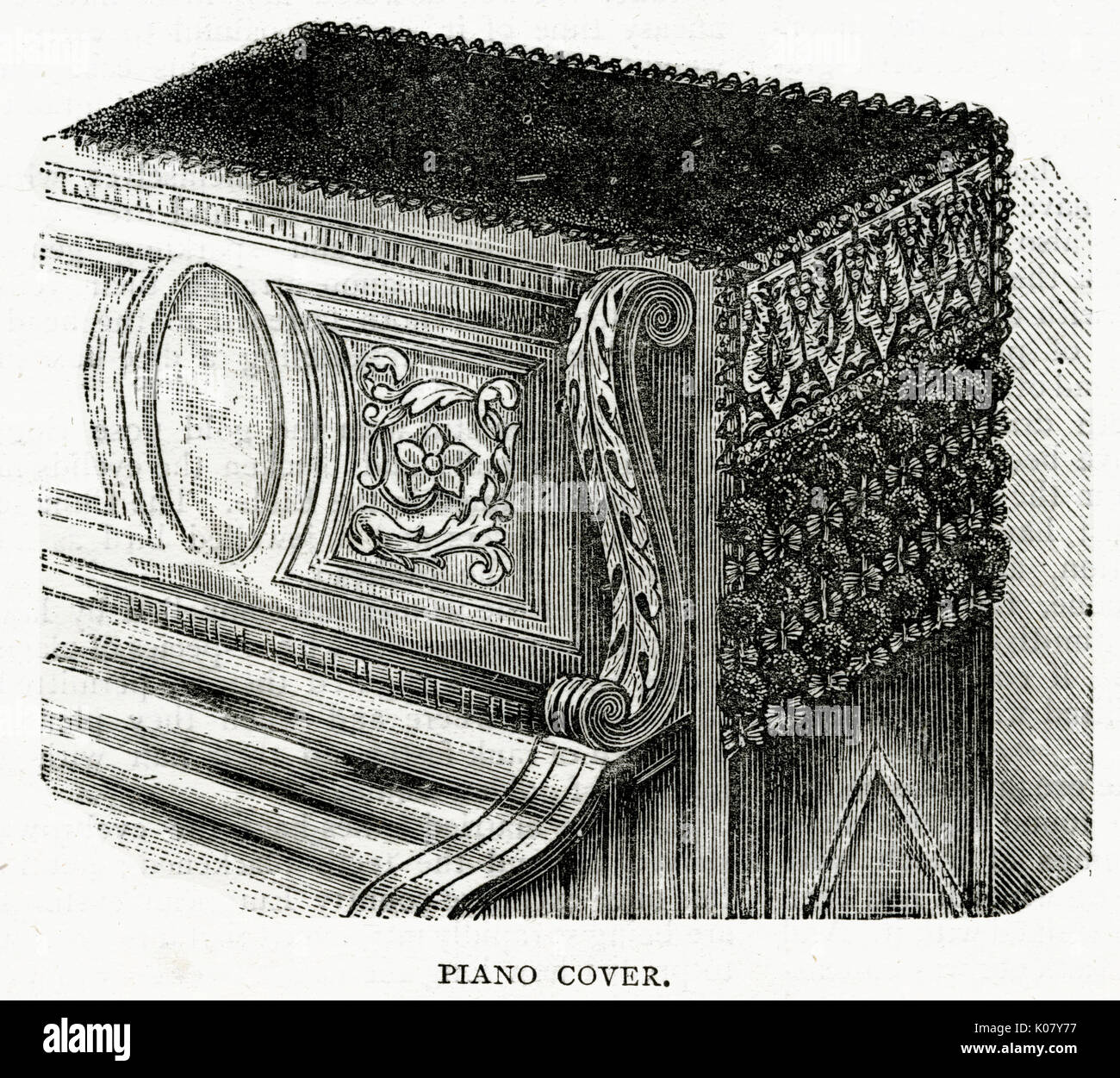 Couverture de piano 1887 Banque D'Images