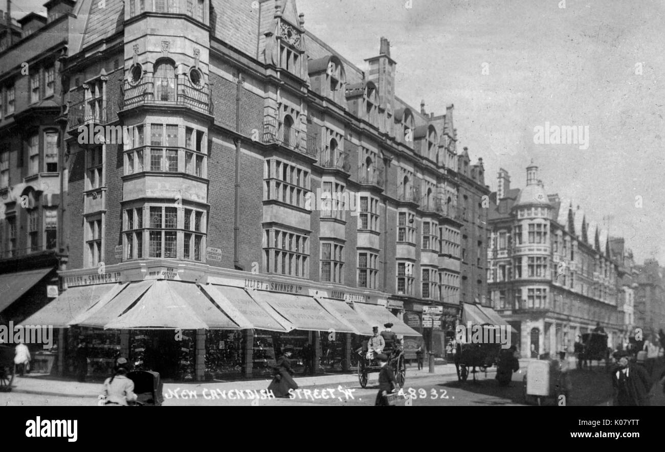 Vue sur New Cavendish Street, Londres W1 Banque D'Images