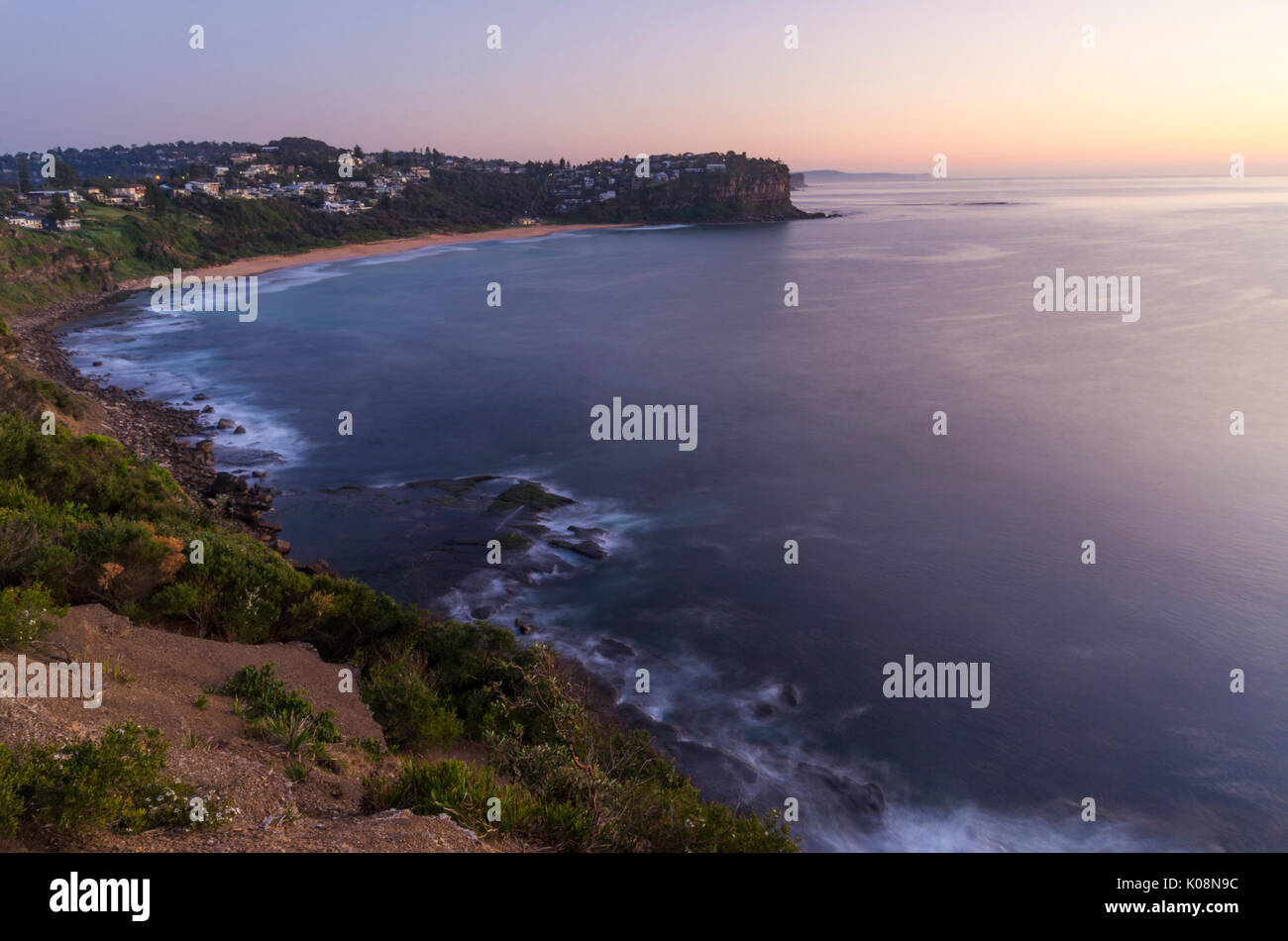 Dans Bongin Bongin à North Bay à tête de Bungan Mona Vale Pointe, Plages du Nord, Sydney, NSW, Australie Banque D'Images