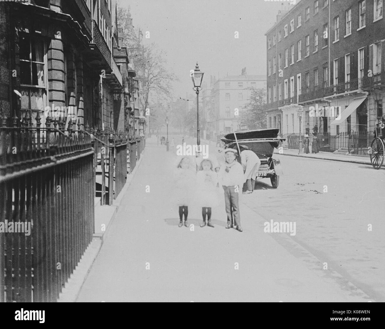 Terrasse typiquement géorgienne à Harley Street, Londres Banque D'Images