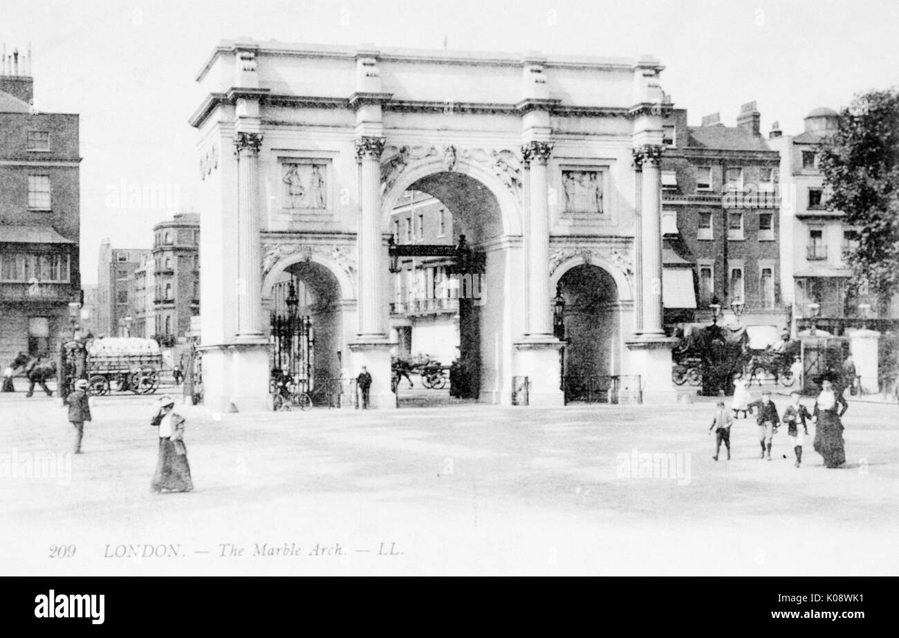 Marble Arch, Oxford Street, Londres W1 Banque D'Images