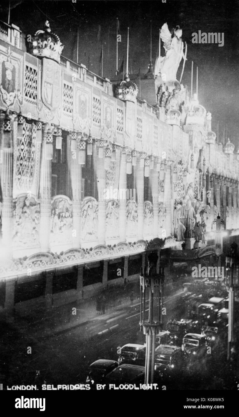 Selfridges by Night, Oxford Street, Londres W1 Banque D'Images