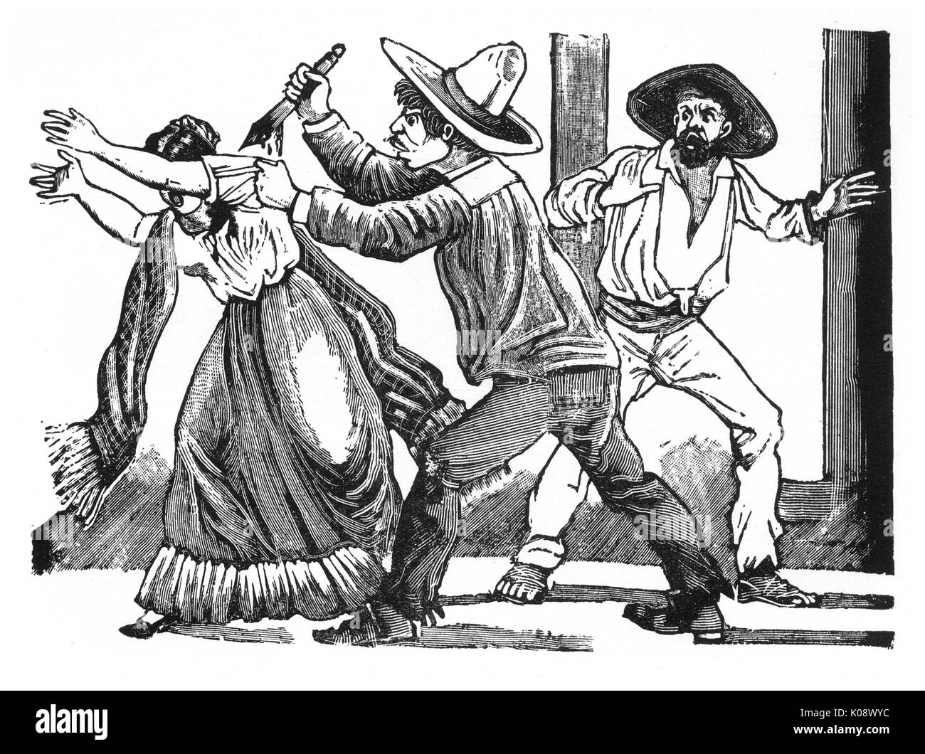 Posada, Eufemio Martinez assassine sa sœur, au Mexique Banque D'Images