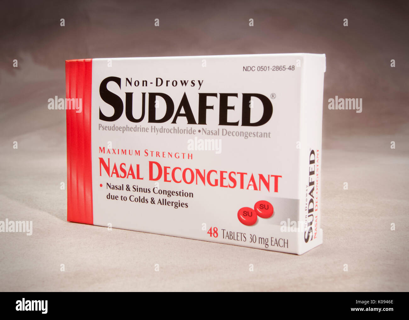 Ensemble de la drogue Sudafed décongestionnant nasal Banque D'Images