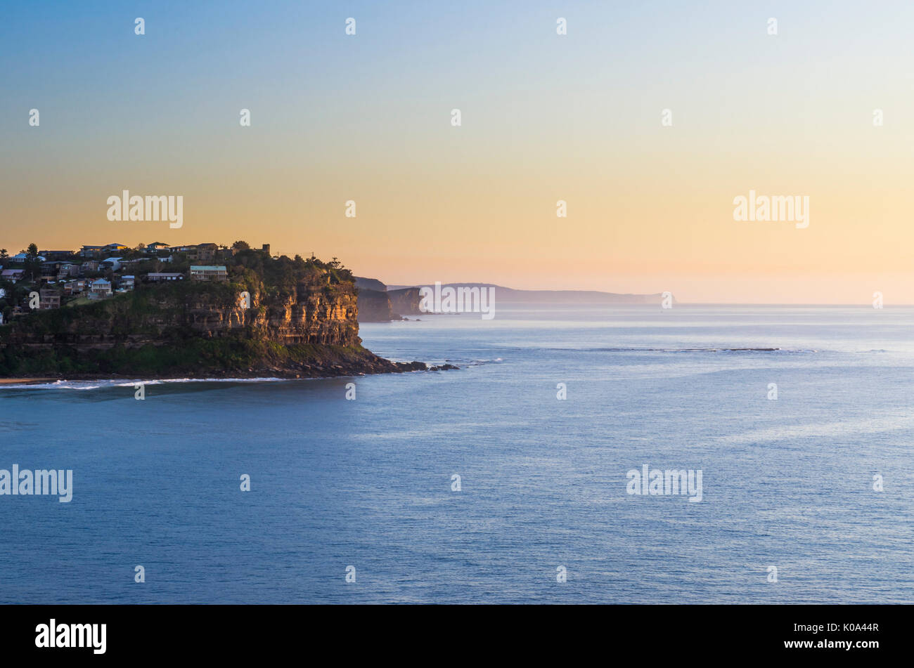 À la tête du nord de Bungan Mona Vale Pointe, Plages du Nord, Sydney, NSW, Australie Banque D'Images