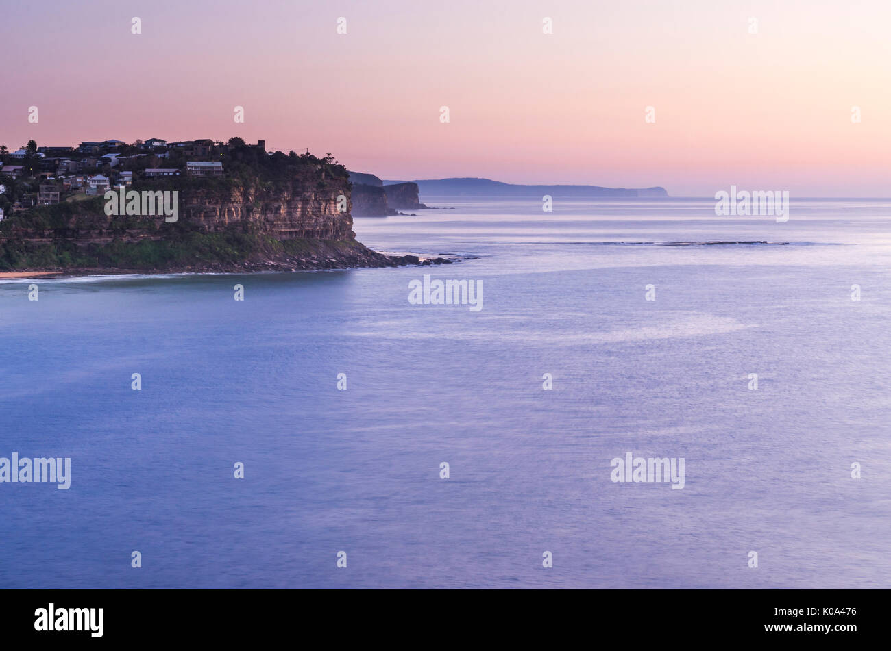 À la tête du nord de Bungan Mona Vale Pointe, Plages du Nord, Sydney, NSW, Australie Banque D'Images