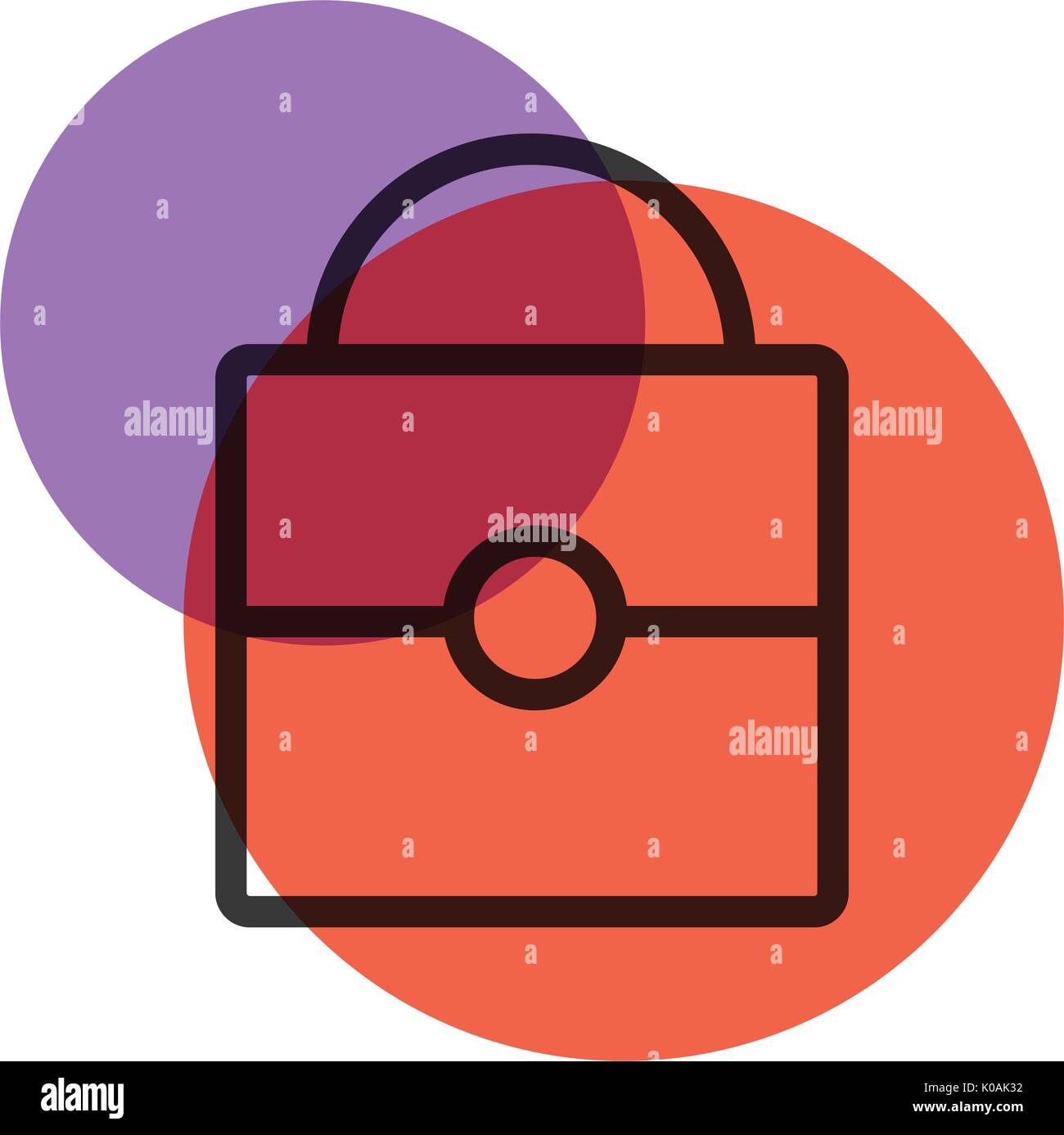 Sac de marque de couleur l'icône de bureau Illustration de Vecteur