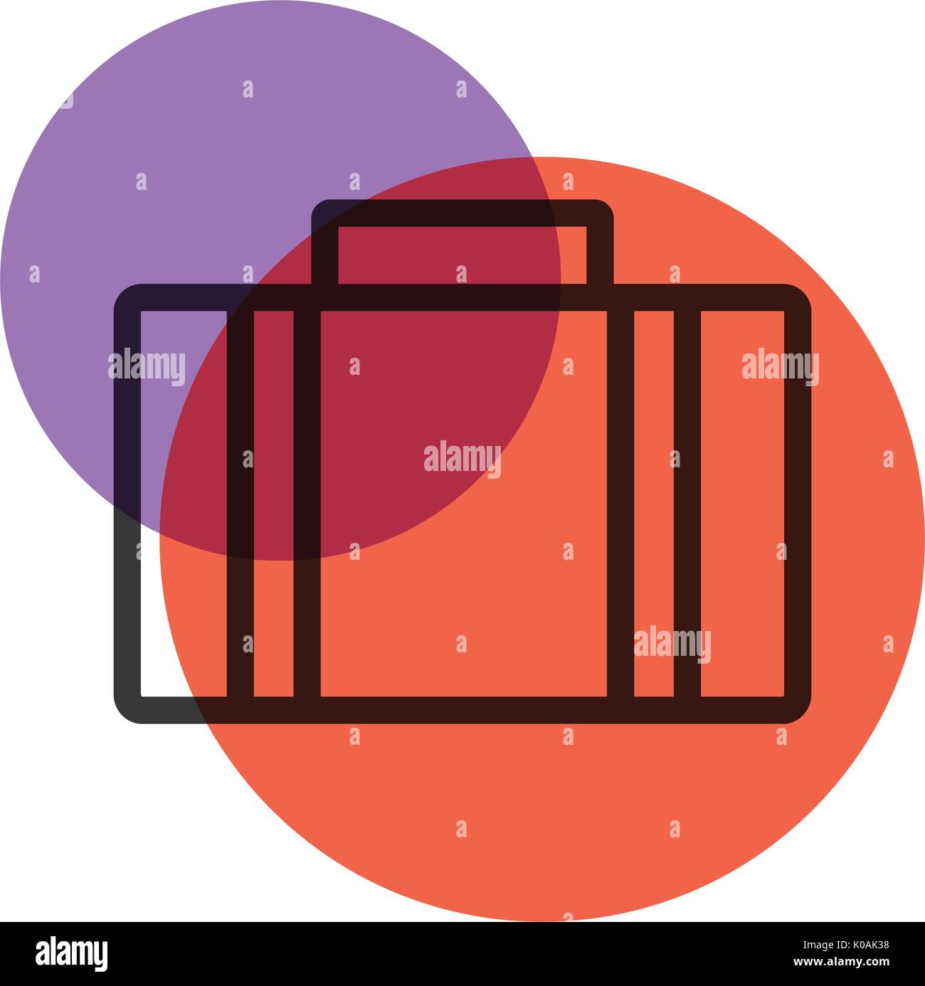Sac de marque de couleur l'icône de bureau Illustration de Vecteur