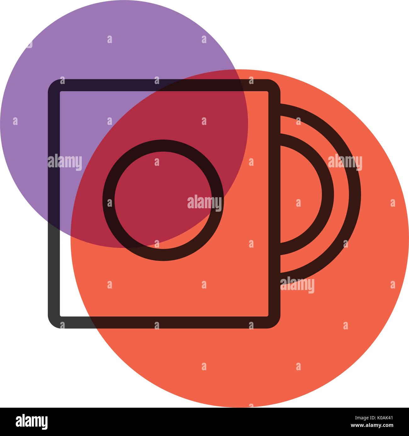 L'icône de tasse boisson marque de couleur Illustration de Vecteur