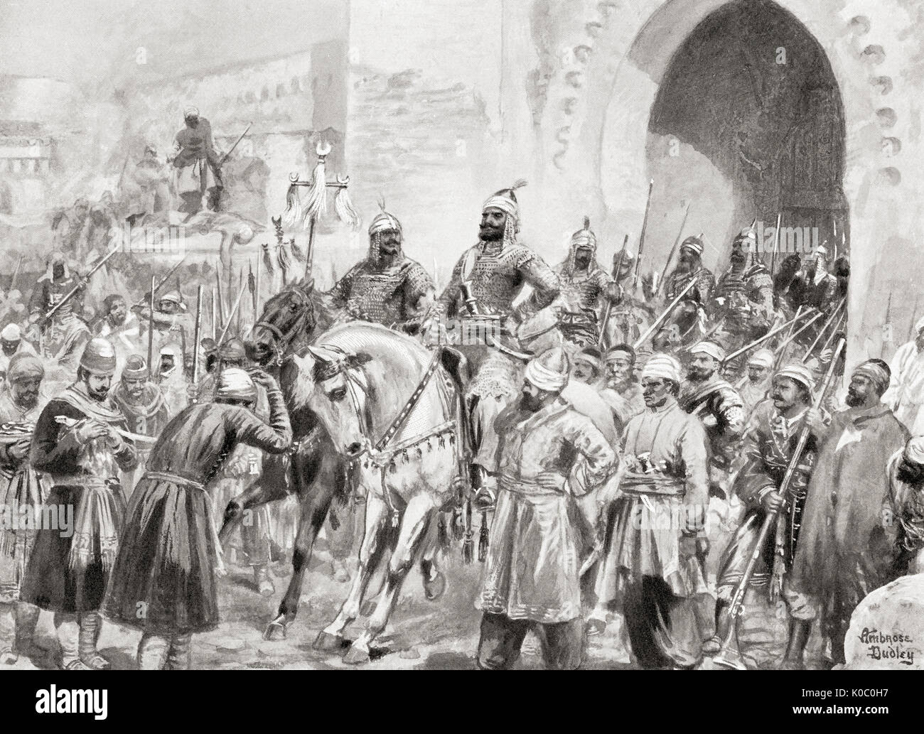L'entrée des Turcs sous Soliman dans Bagdad, 1534. Soliman, 1494 - 1566, aka Soliman le Magnifique. Dixième et le plus long règne de sultan de l'Empire Ottoman. Après la peinture (1867-1951 byAmbrose, Dudley). L'histoire de Hutchinson de l'ONU, publié en 1915. Banque D'Images