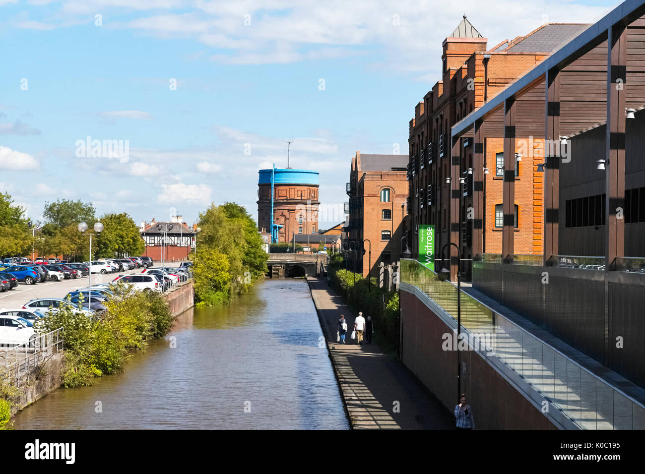 Du canal de Shropshire Union dans le centre de Chester Banque D'Images