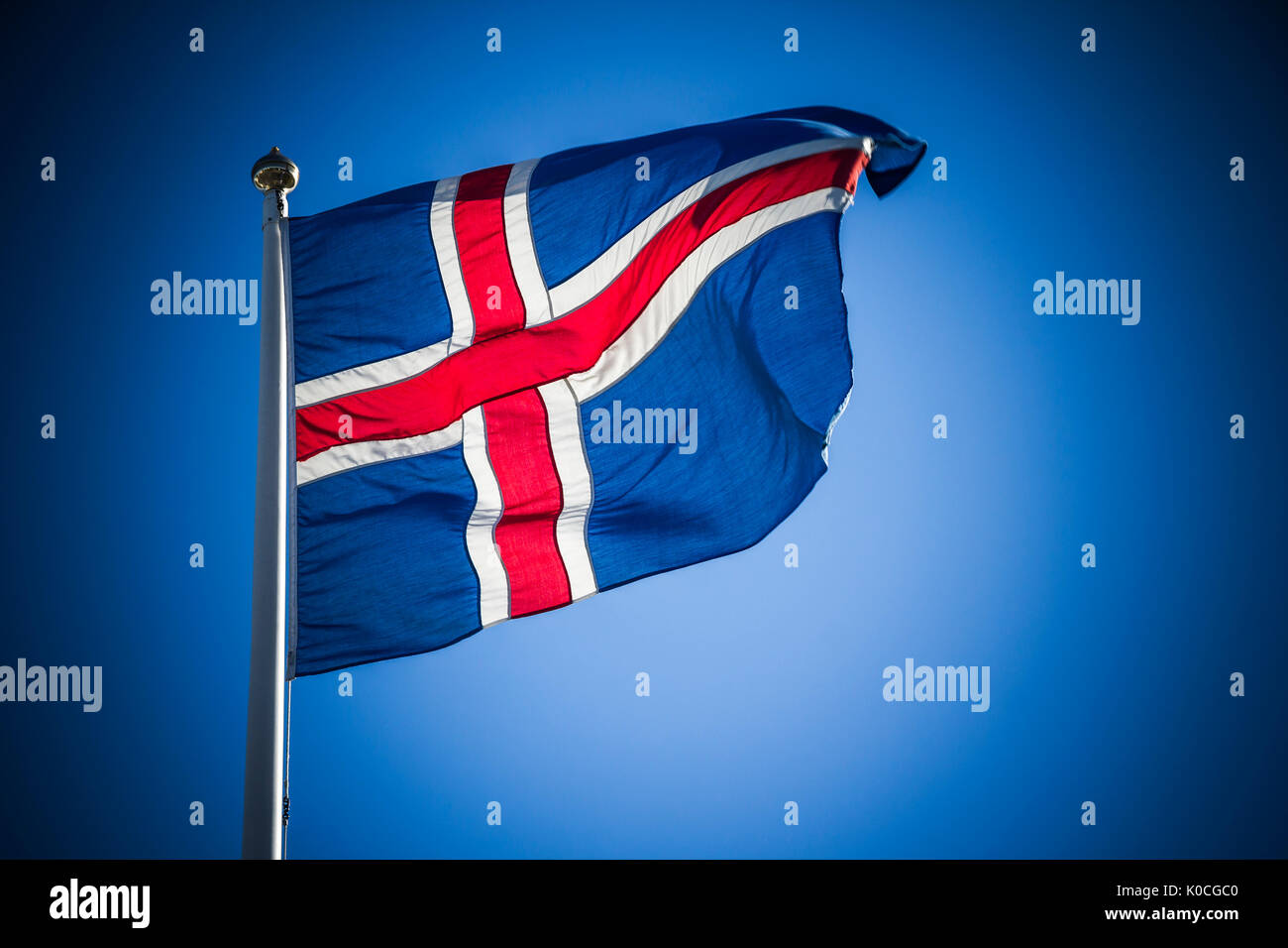 Drapeau islandais Banque D'Images