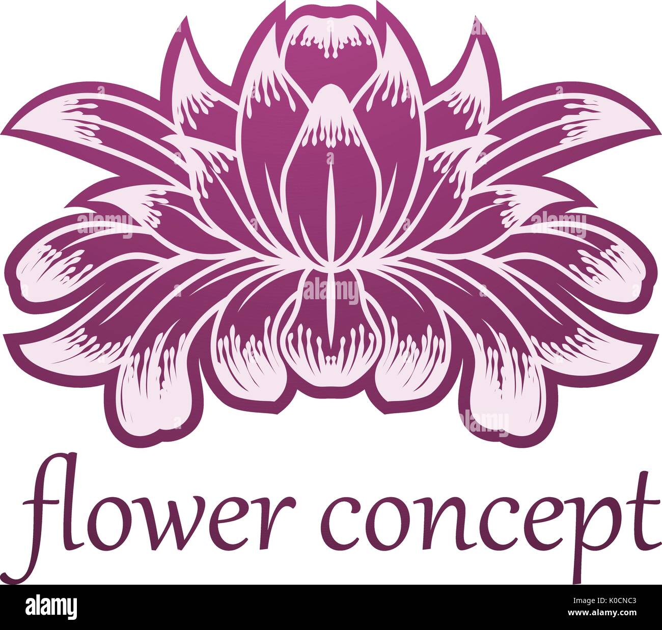 Lilly fleur floral Concept Design Icon Illustration de Vecteur