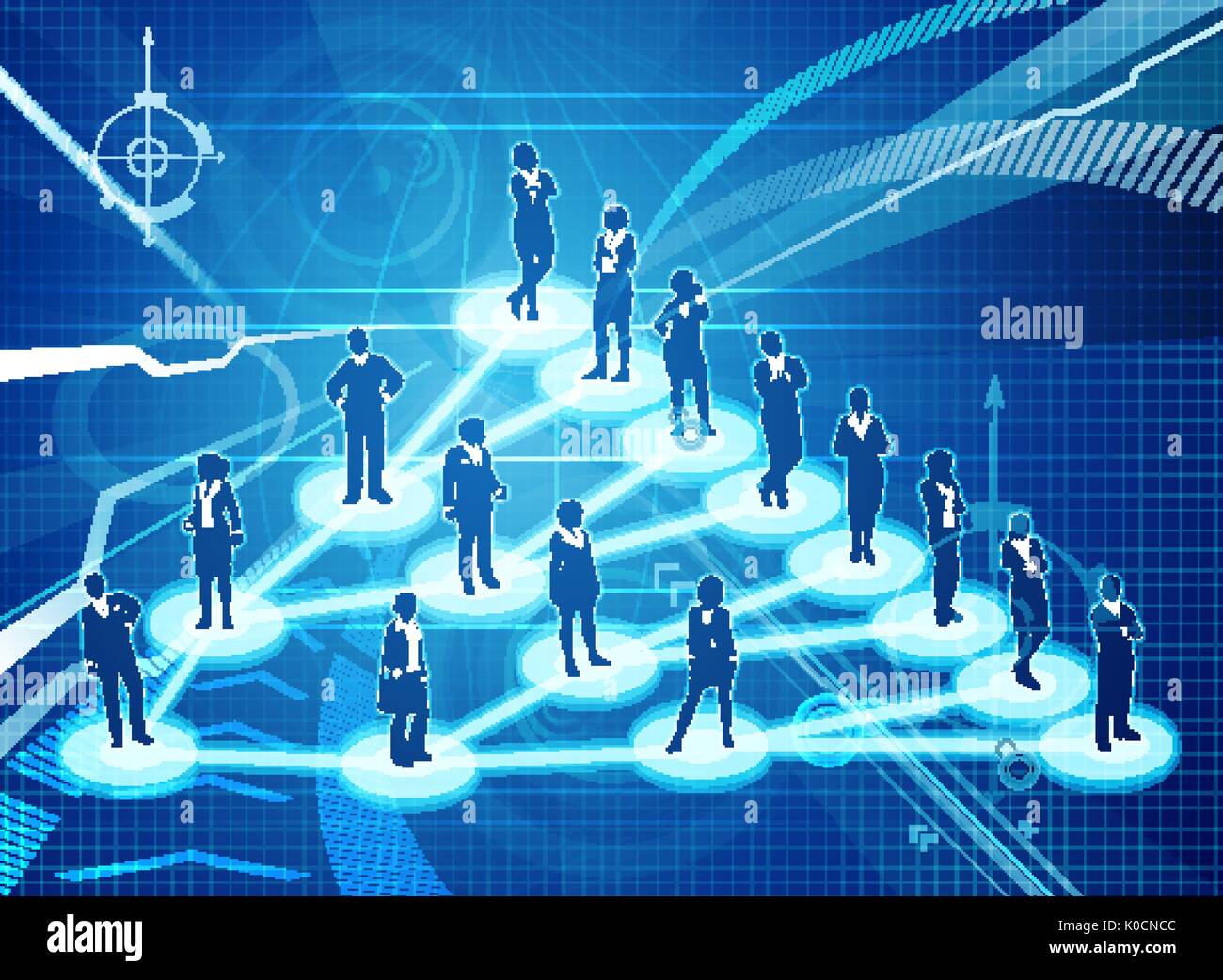 Viral Marketing Business Network Concept Illustration de Vecteur