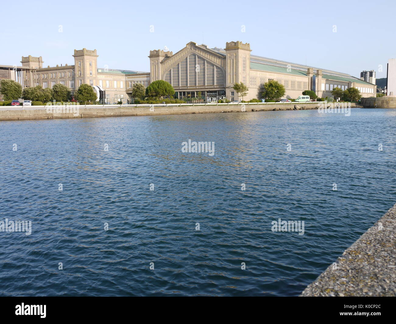 Gare maritime transatlantique de Cherbourg (France) conçu par René Levavasseur. Le Titanic a pris ici les passagers avant dernier billet Banque D'Images
