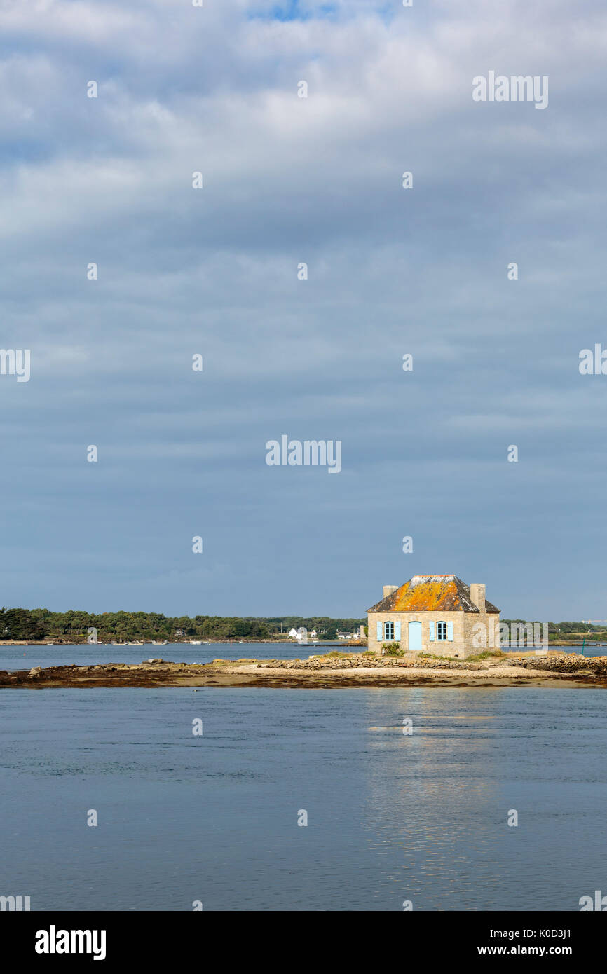 Chambre à Saint-Cado Isle. Quiberon, Morbihan, Bretagne, France. Banque D'Images