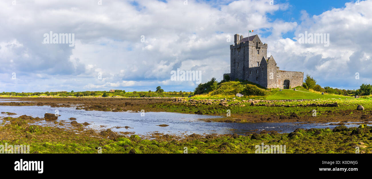 Dunguaire Castle est un 16e siècle Tower House sur la côte sud-est de la baie de Galway dans le comté de Galway, Irlande, près de Kinvara (également orthographié Kinvarra) Banque D'Images