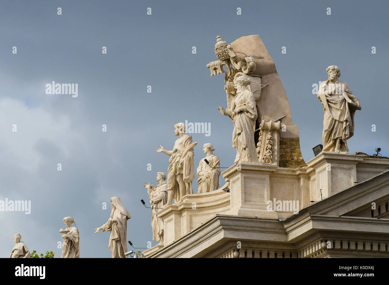 Des statues dans Vaticano's square (Rome, Latium, Italie, Europe) Banque D'Images