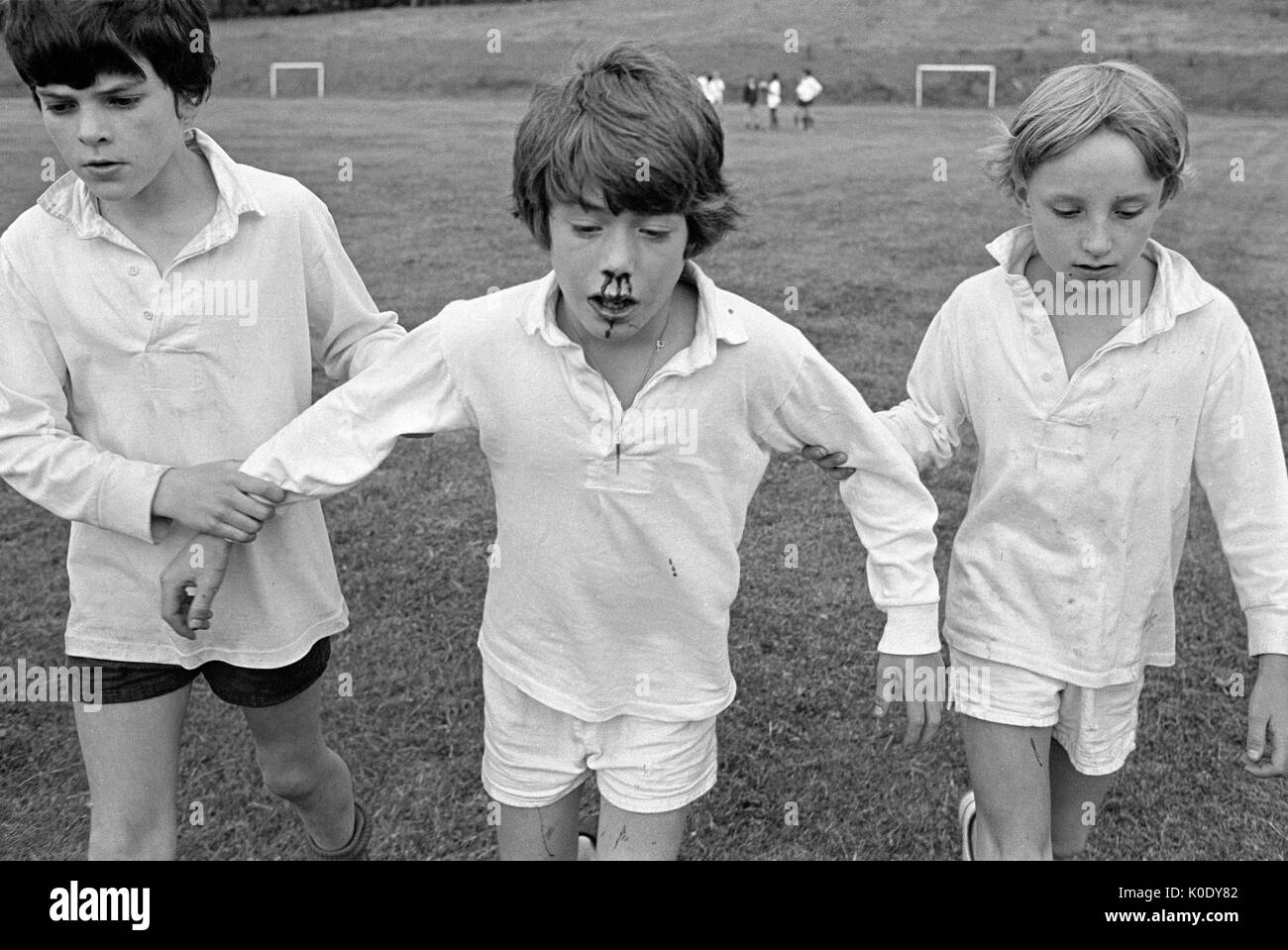 Aberlour House School. Pensionnat privé payant. Chargeur pour l'école Gordonstoun préparatoire. Élève hurst dans les sports. Banque D'Images