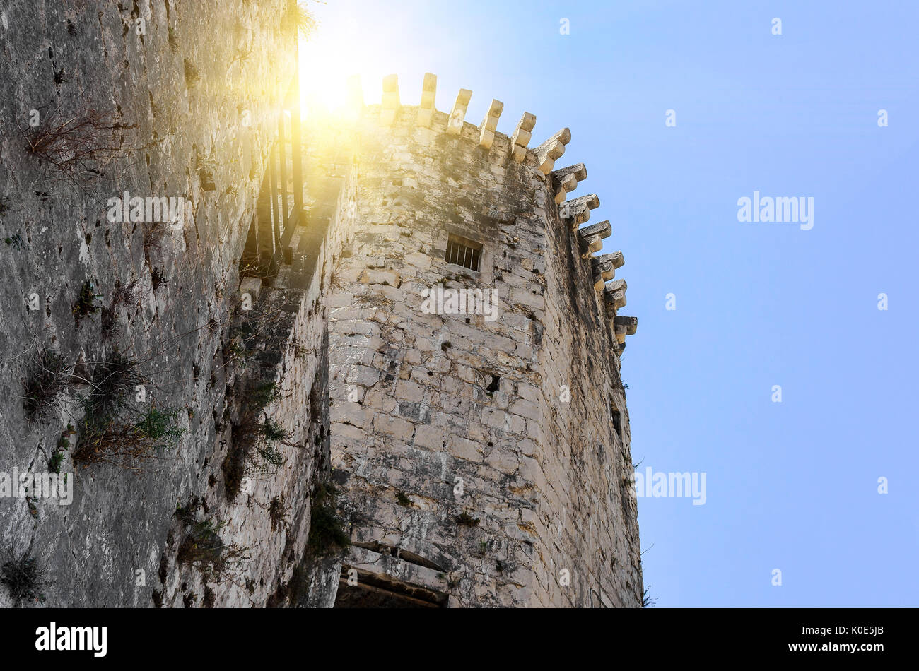 Tour de la forteresse Kamerlengo de Trogir, Croatie. Banque D'Images
