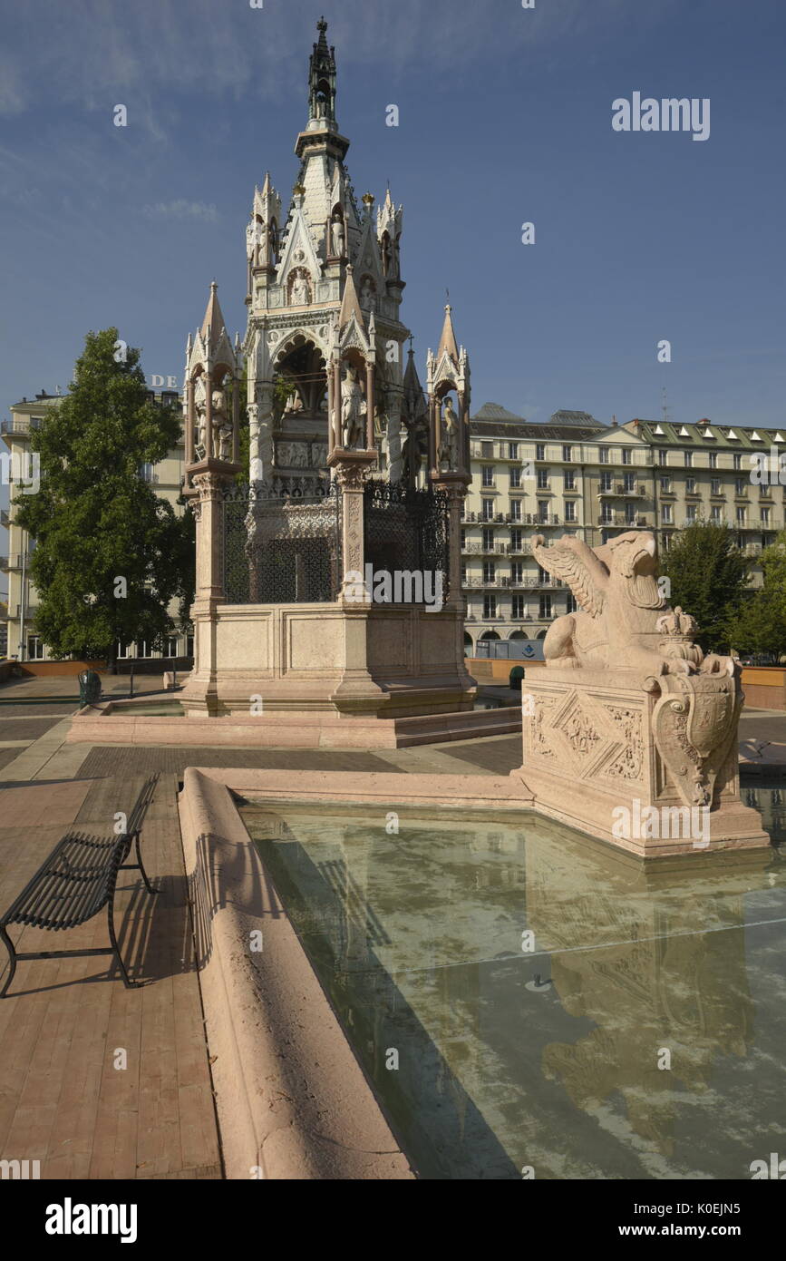 Genève (Suisse), le Monument du Nouveau-Brunswick construire pour commémorer la vie de Charles II, duc de Brunswick Banque D'Images