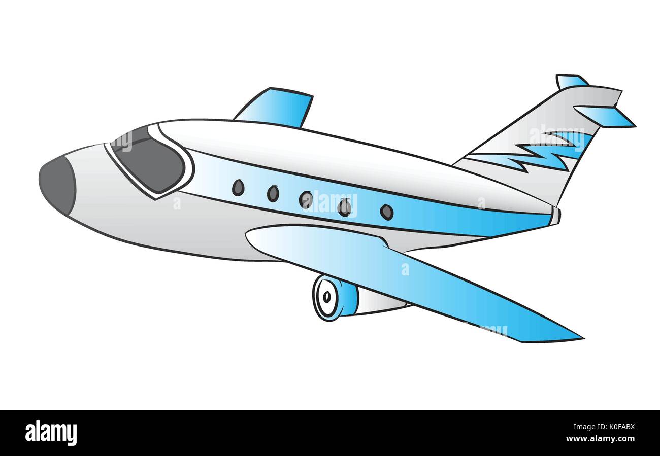Illustration de l'air plane sur fond blanc, Cartoon Vector Illustration Illustration de Vecteur