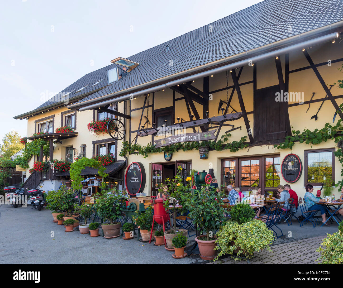 Taverne à vin près de Radolfzell au bord du lac de Constance - Immenstaad, Lac de Constance, Bade-Wurtemberg, Allemagne, Europe Banque D'Images