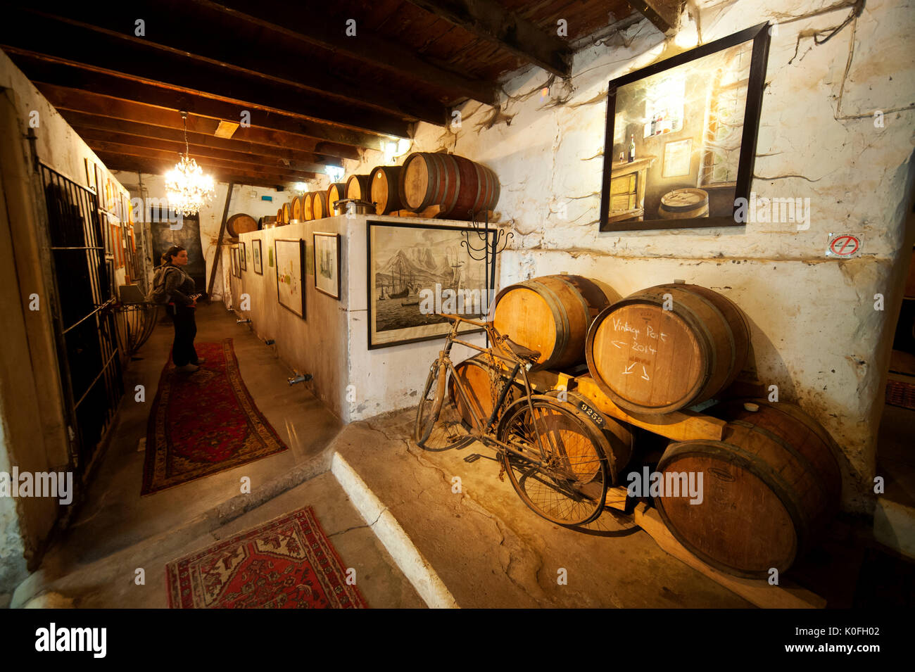 Celars à Muratie Wine Farm près de Stellenbosch, Afrique du Sud Banque D'Images