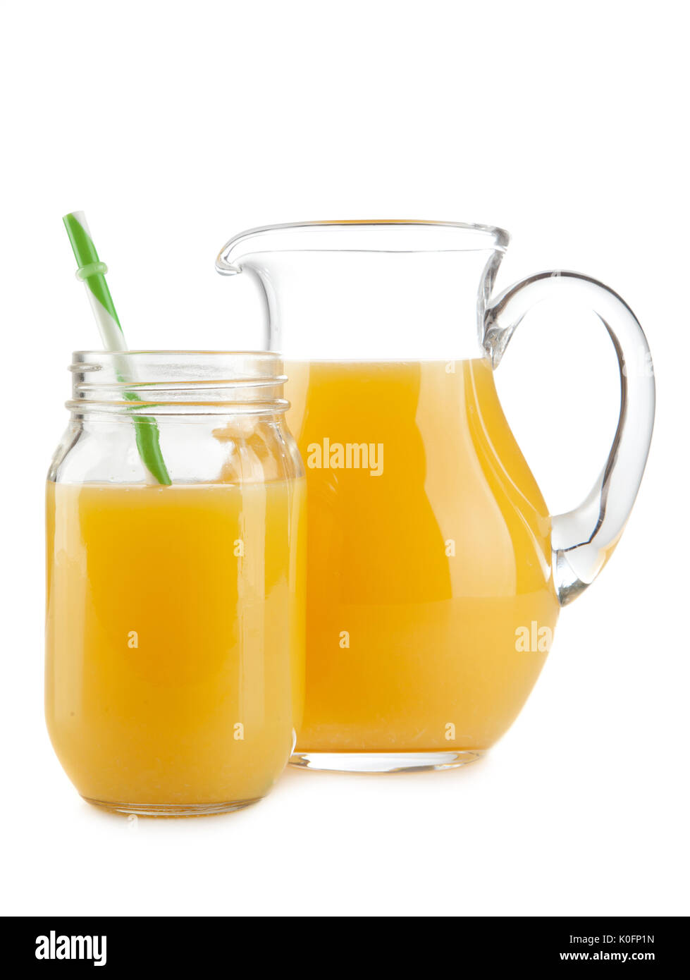 Pot de jus d'orange Banque D'Images