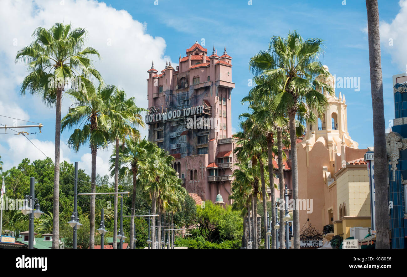 Tour de la terreur monter rapidement à Hollywood Studios, Walt Disney World, Orlando, Floride Banque D'Images