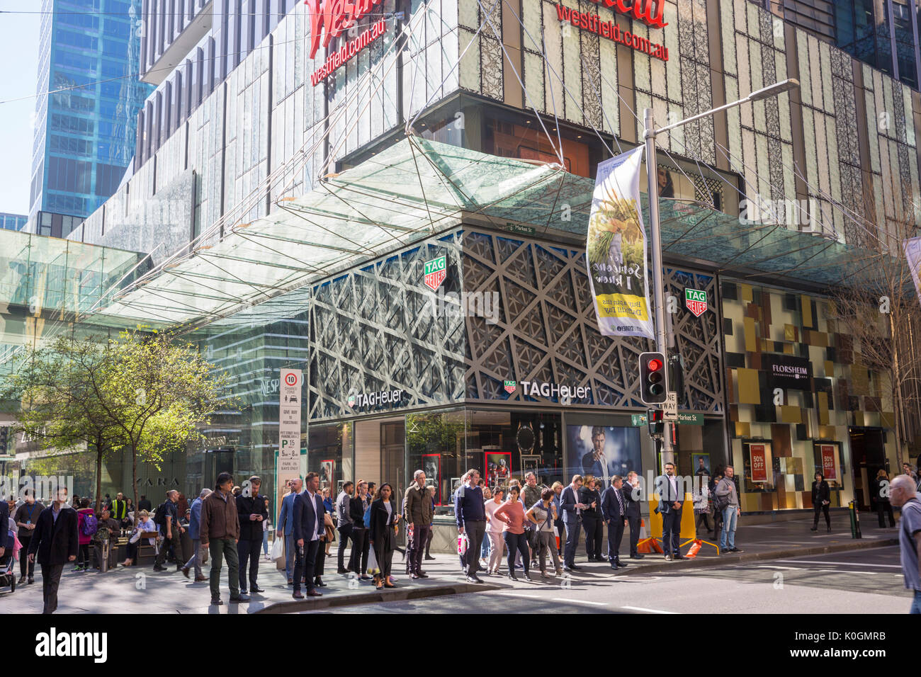 Magasin TAG Heuer au centre commercial westfield dans le centre commercial pitt Street Mall, Sydney, NSW, Australie Banque D'Images