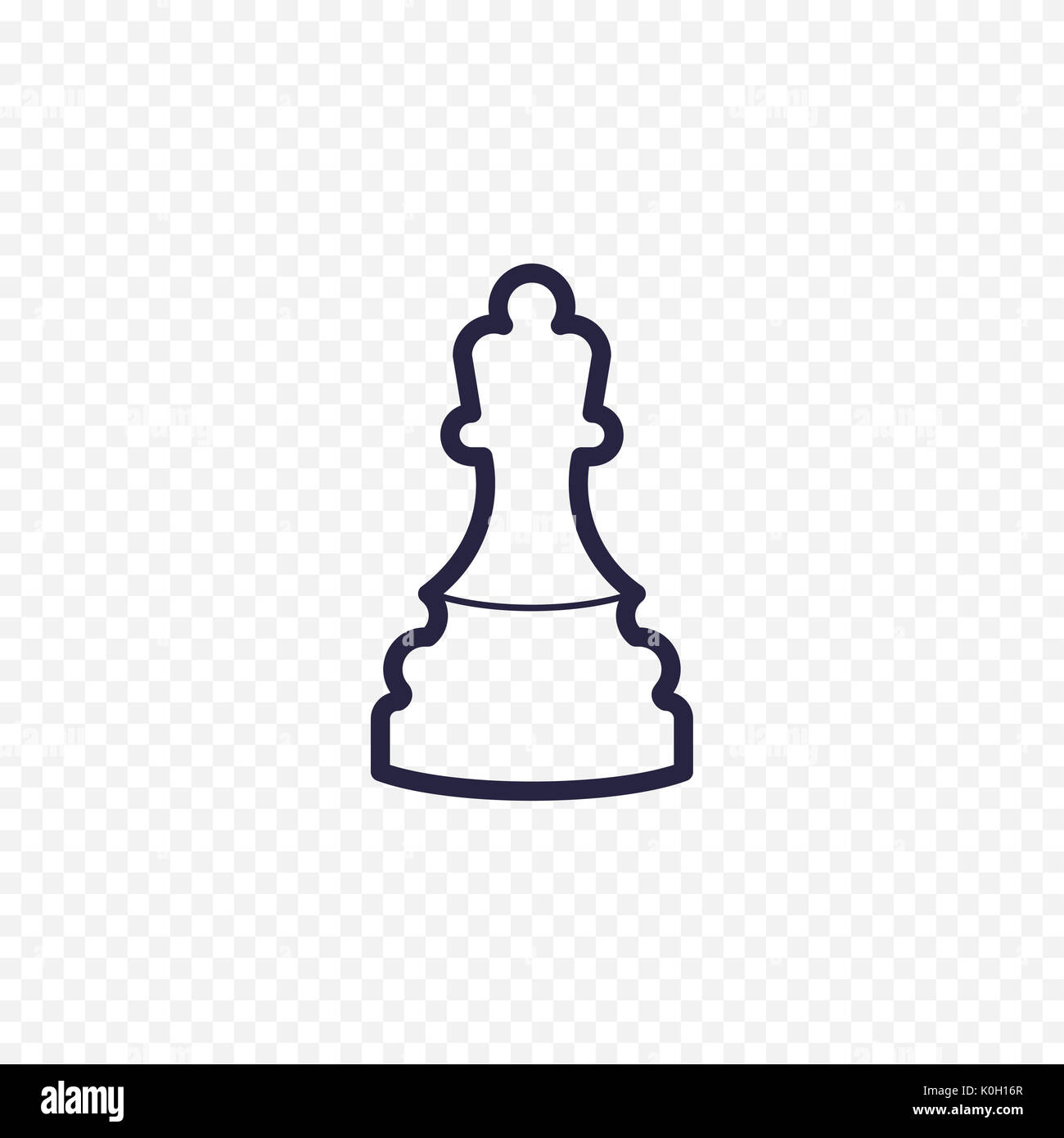L'icône de la ligne d'échecs. La figure d'échecs jeu linéaire minces panneaux pour sites Web, infographie, applications mobiles Banque D'Images