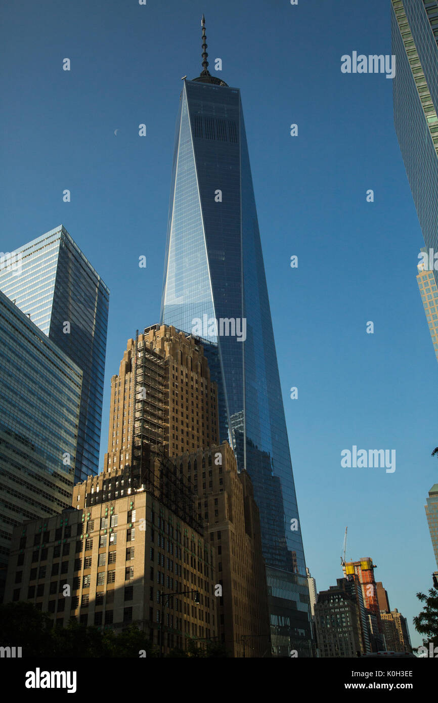 Avis d'un World Trade Center, New York City, New York Banque D'Images