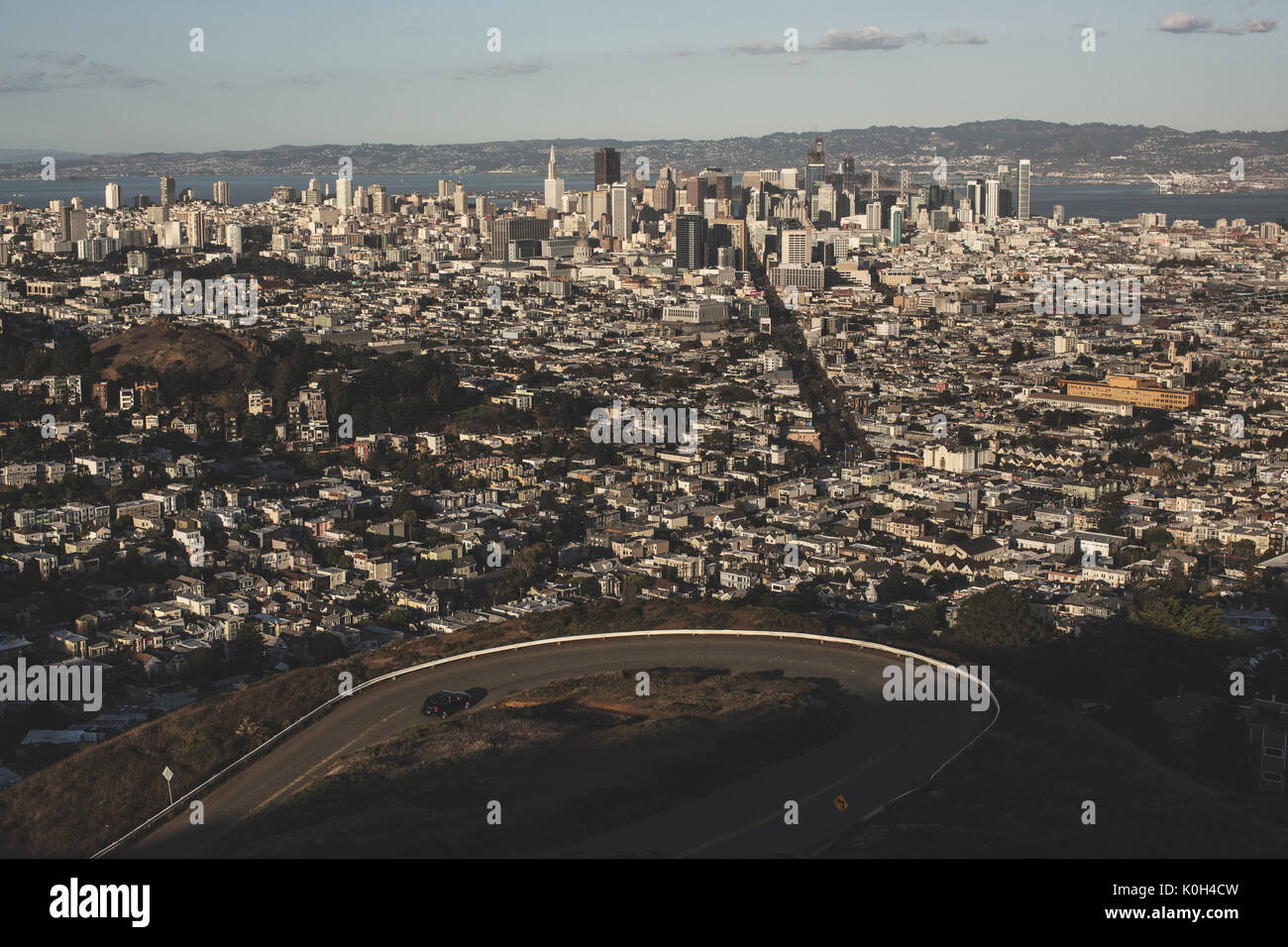 Los Angeles, États-Unis d'Amérique - le 16 octobre 2016. Vue panoramique avec vue sur Los Angeles, la deuxième ville la plus peuplée des États-Unis. Banque D'Images