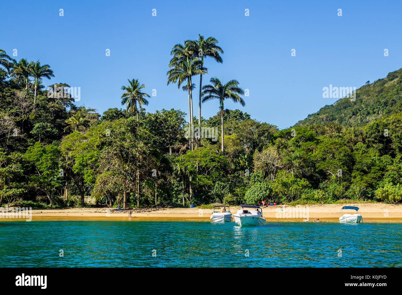 Bateaux à Ilha Grande, Angra dos Reis Banque D'Images