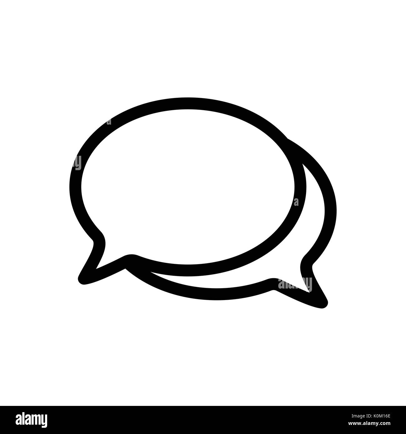 Le pictogramme de l'icône représentant une bulle de Chat, symbole iconique sur fond blanc - Vector design iconique. Illustration de Vecteur