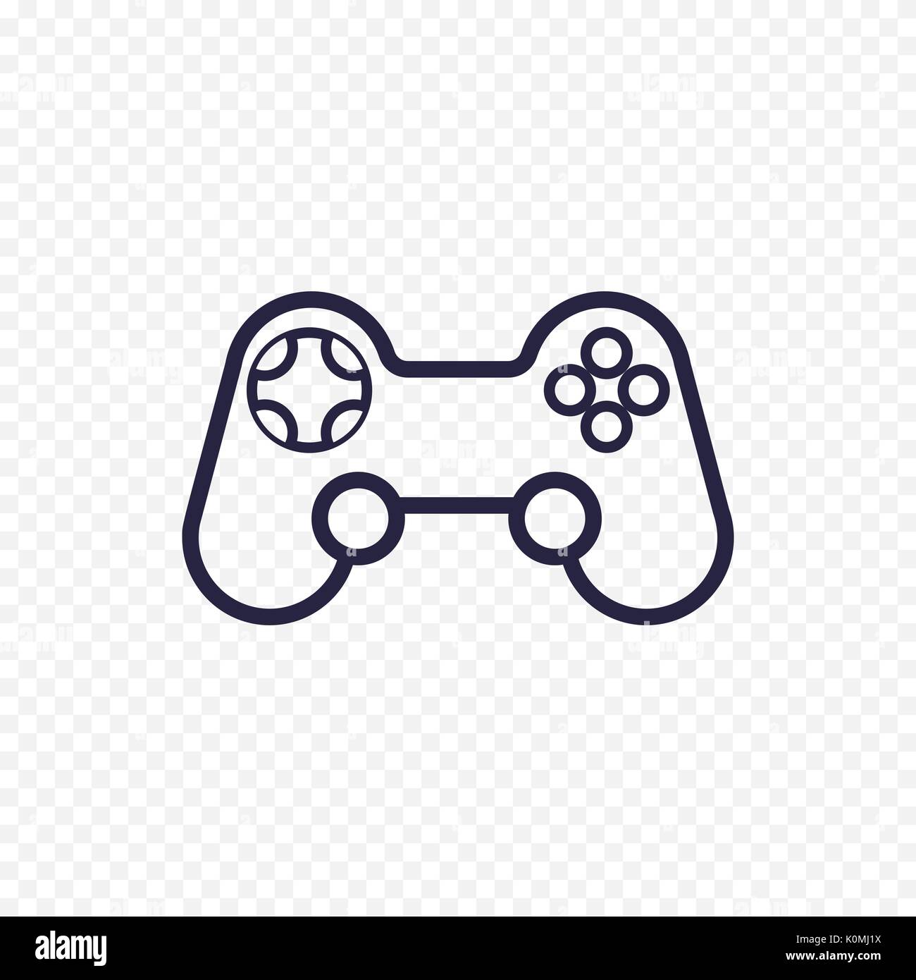 L'icône de la ligne de commande de jeu. Gamepad pour signes linéaires minces video jeu sur ordinateur. Résumé du concept pour les sites Web, infographie, mobile app. Illustration de Vecteur