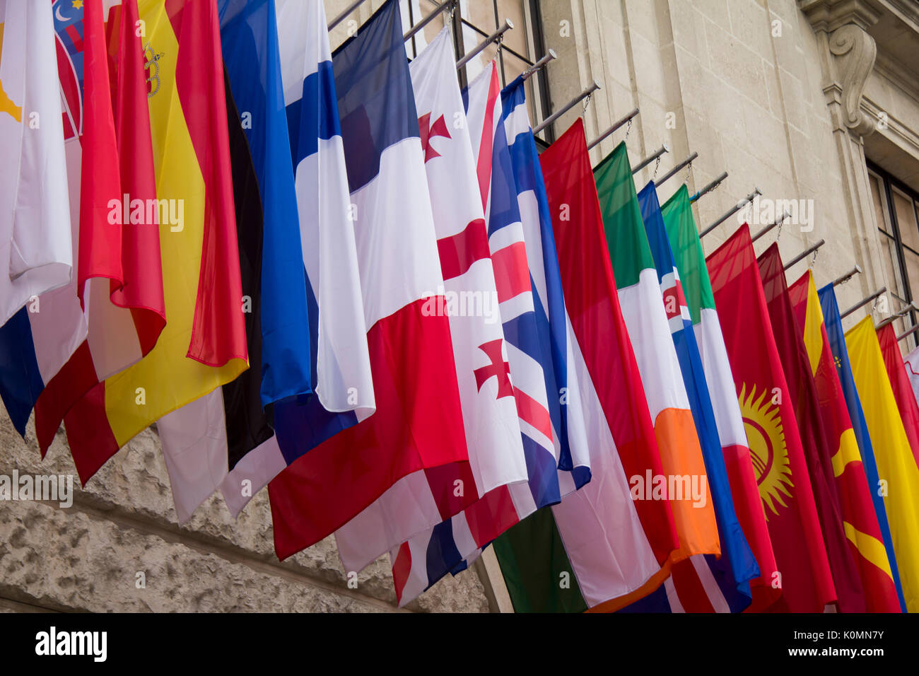 Drapeaux nationaux Banque D'Images