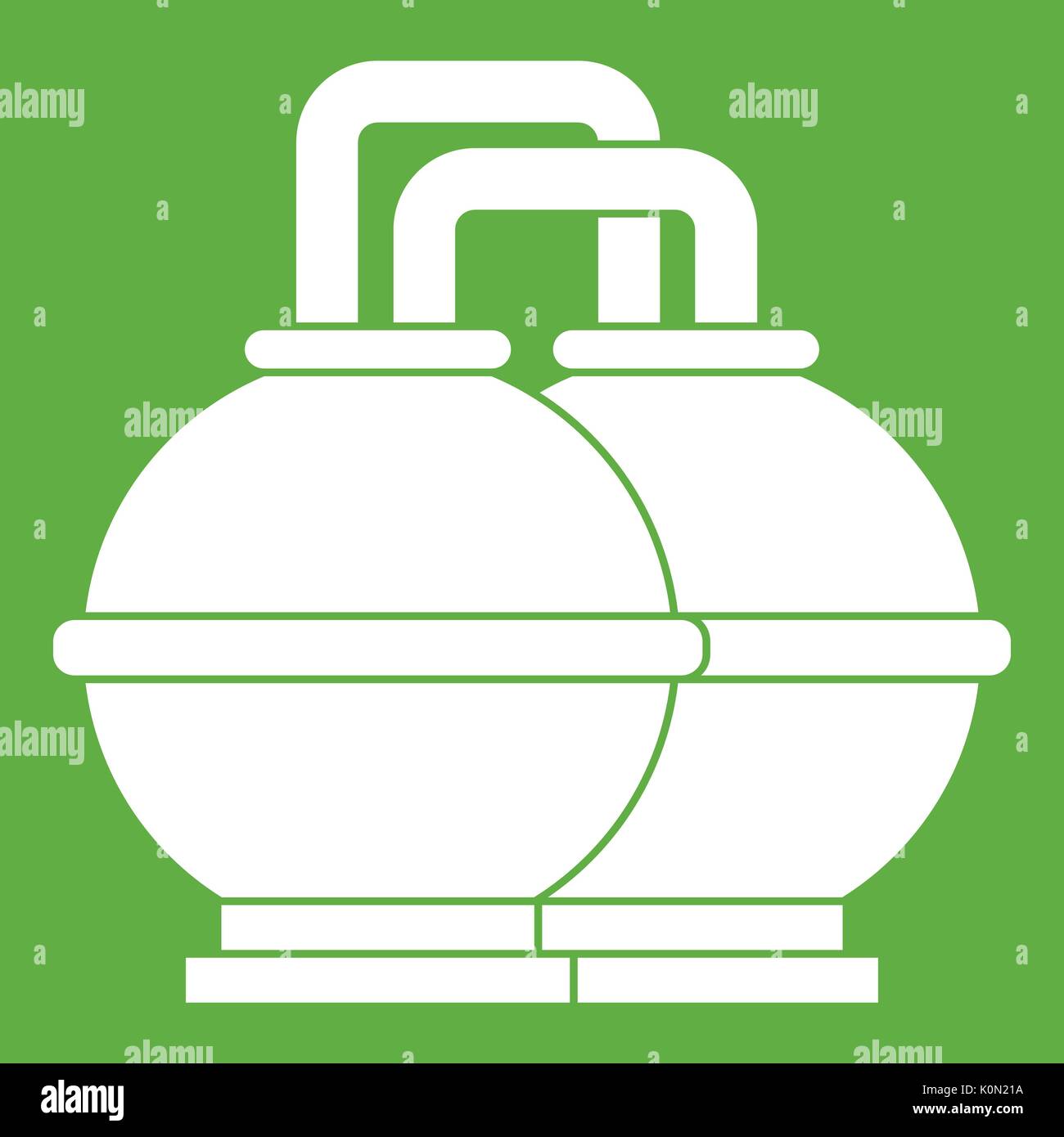 Réservoirs industriels pour l'essence et du pétrole vert icône Illustration de Vecteur