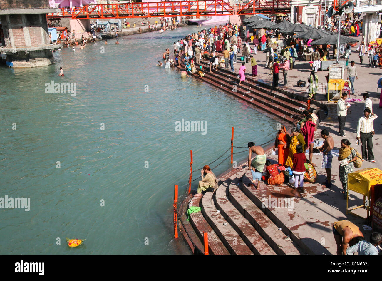 Pèlerins à Haridwar Banque D'Images